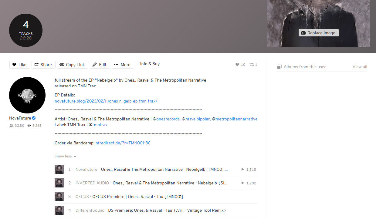 Soundcloud Playlist Screenshot