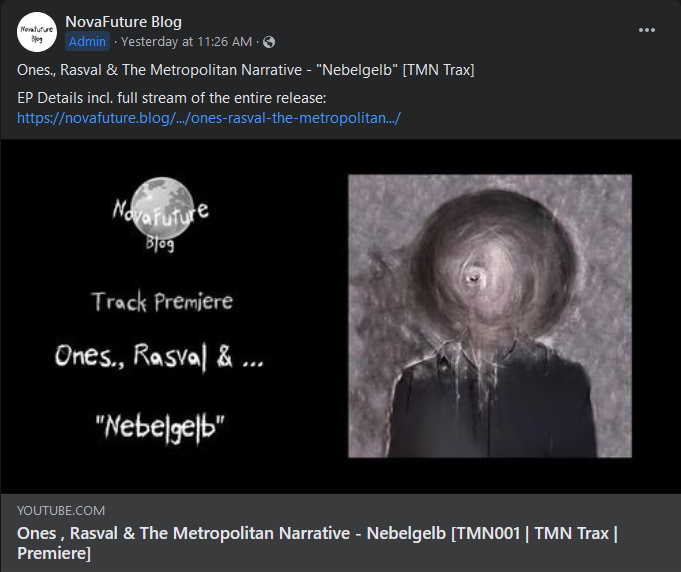 NovaFuture Blog Tracks Screenshot